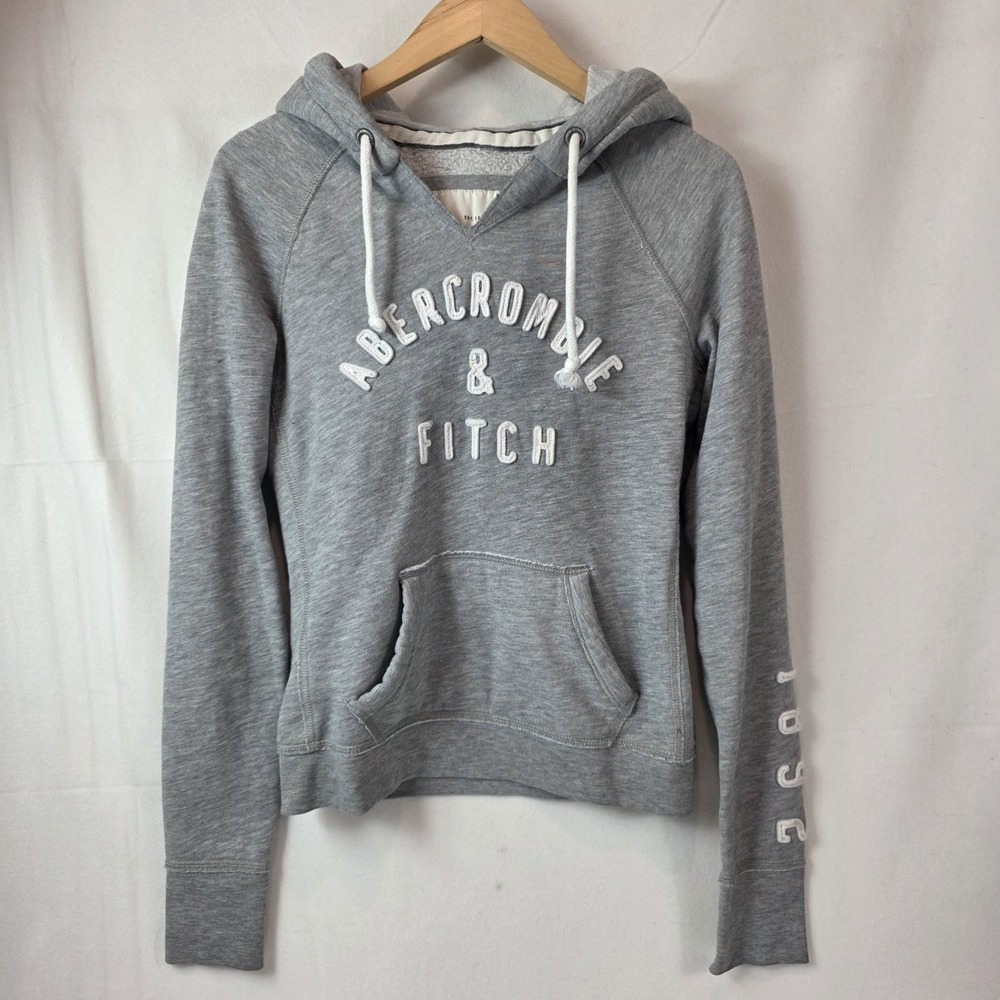 Abercrombie and Fitch Women's sweatshirt hoodie gray y2k medium